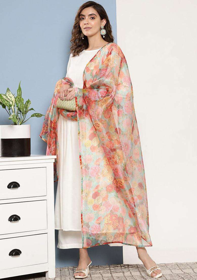 Cream Solid Viscose Kurta Set - Indya