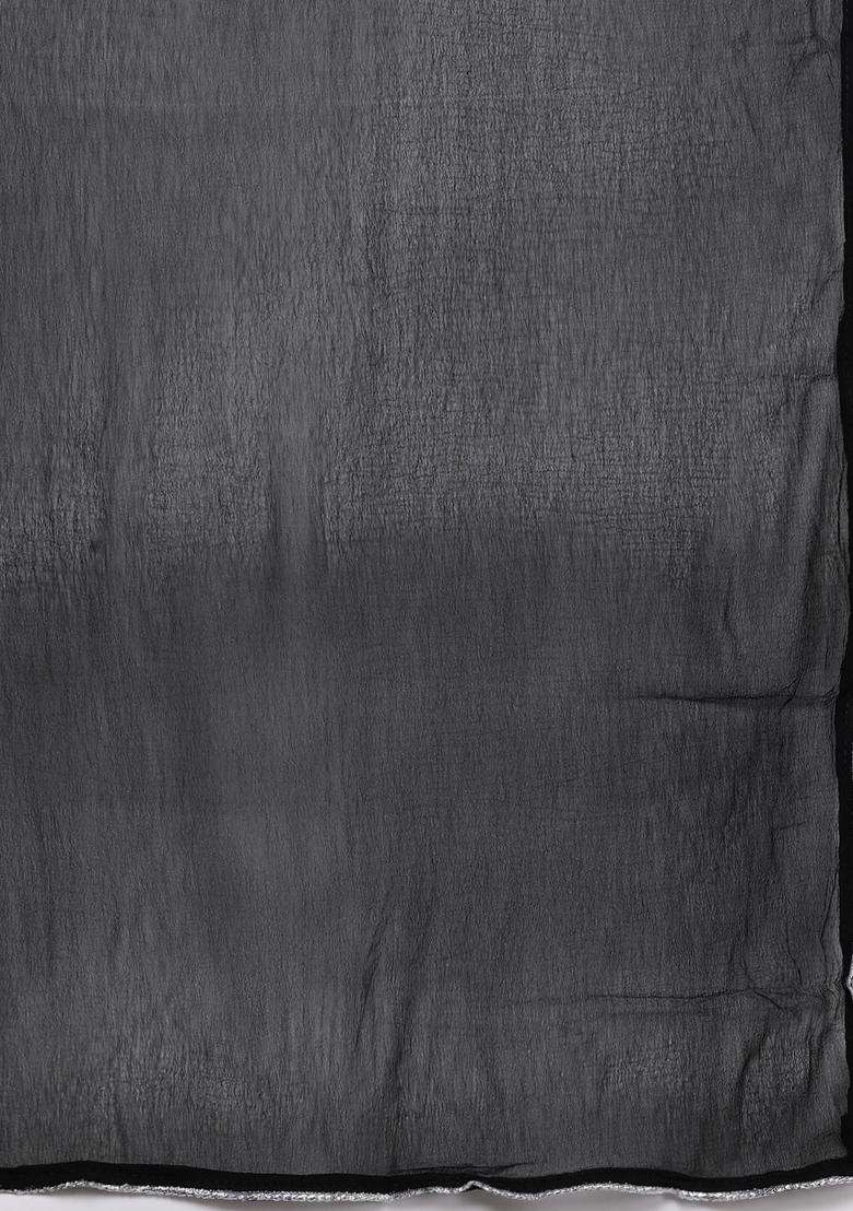 Black Printed Polyester Kurta Set - Indya