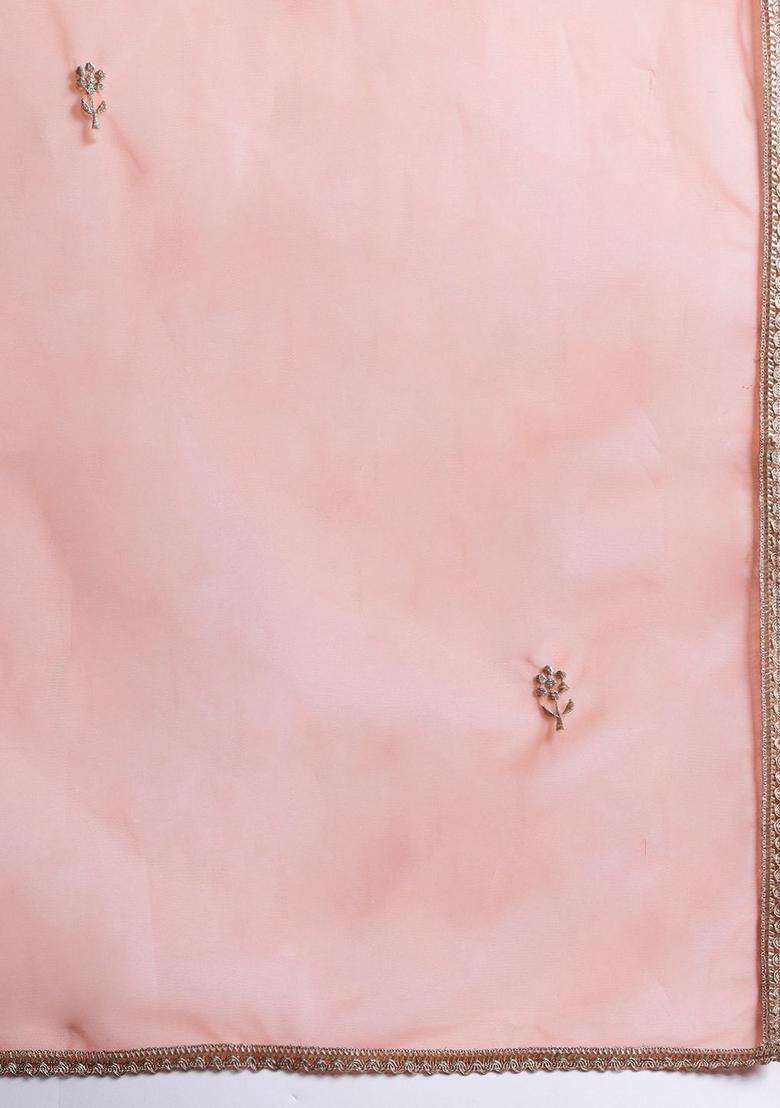 Pink Solid Silk Blend Kurta Set - Indya