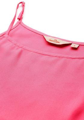Pink Solid Viscose Kurta Set