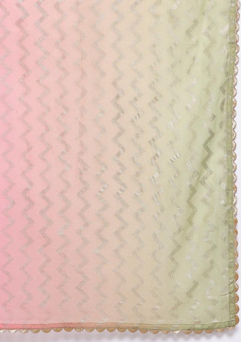 Green Printed Cotton Straight Kurta Sets - Indya