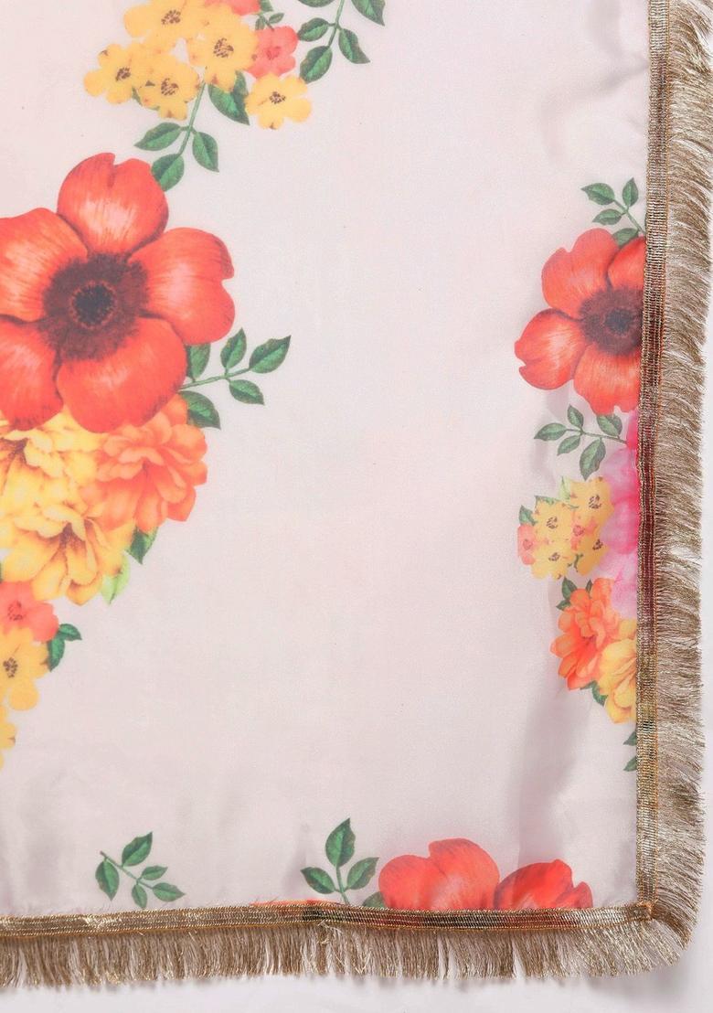 Mustard Embroidered Silk Straight Kurta Sets - Indya