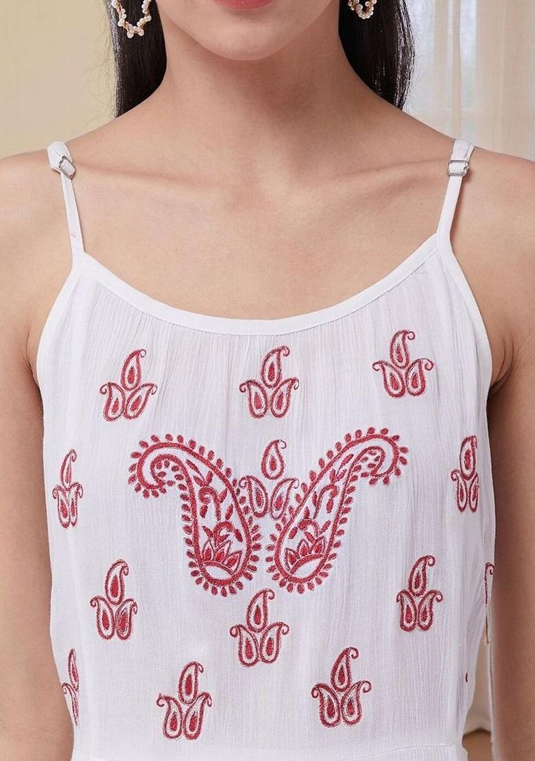 Pink Embroidered Kurtas - Indya