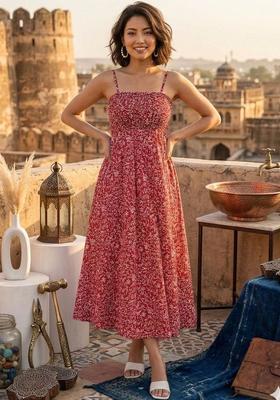 Maroon Floral Print Kurtas