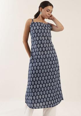 Blue Printed Cotton Kurtas