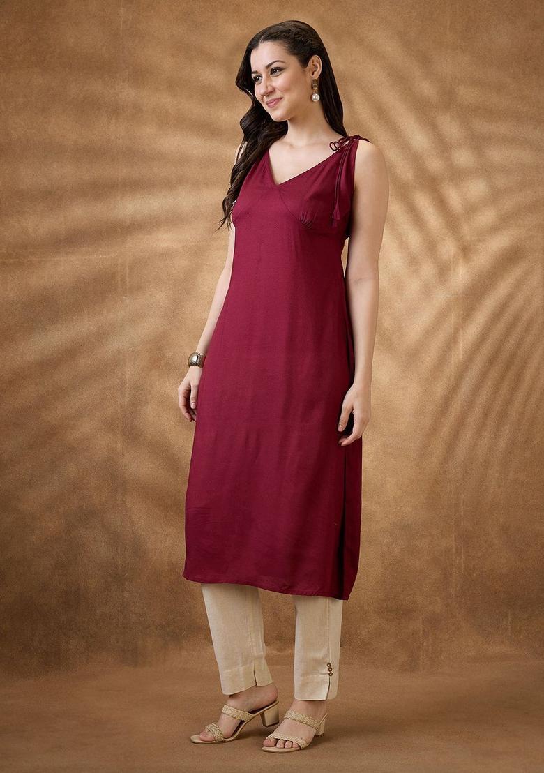 Maroon Kurtas - Indya