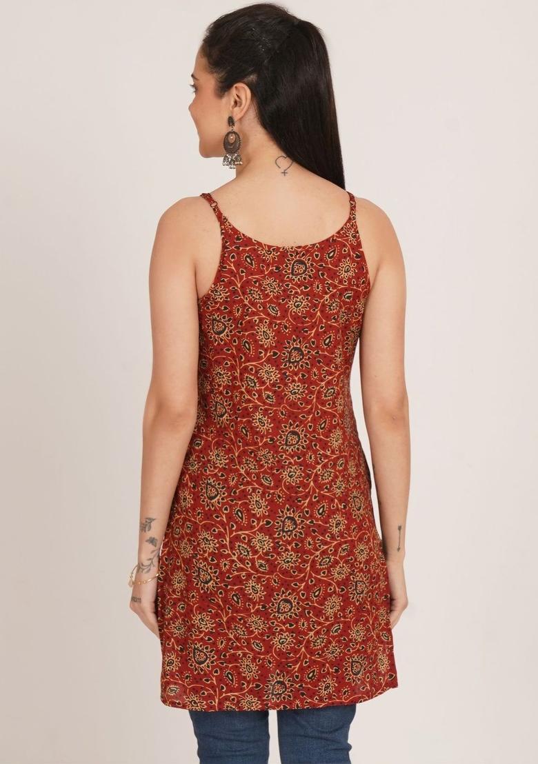 Red Printed Kurtas - Indya