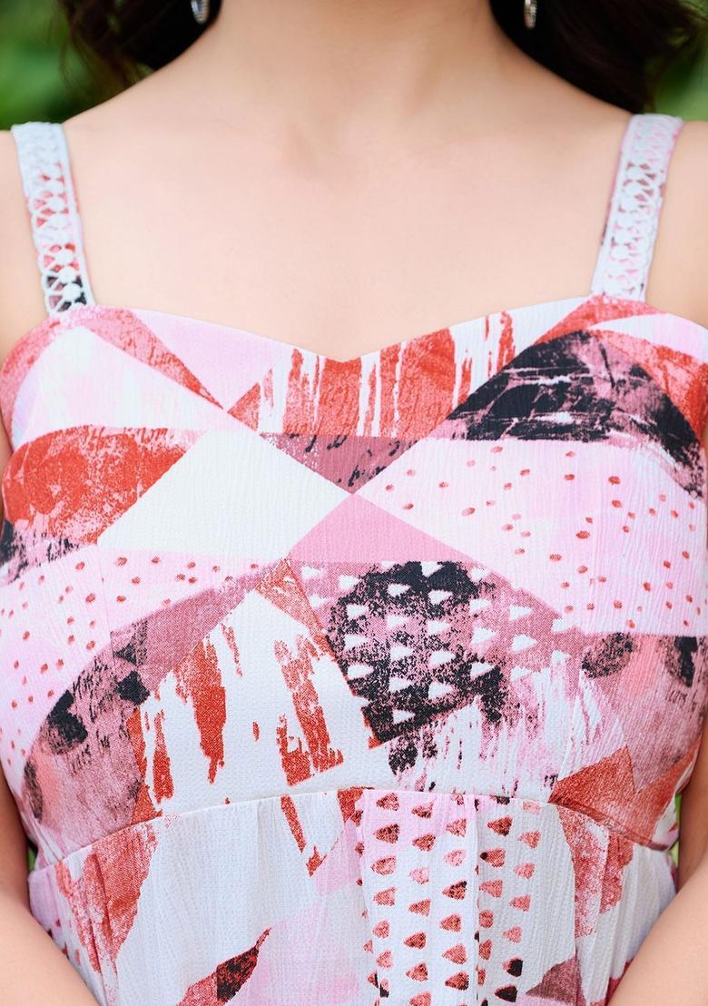 Pink Printed Kurtas - Indya