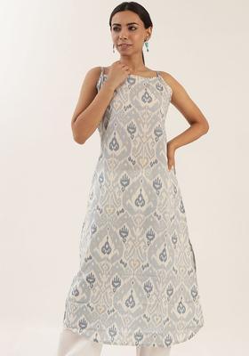 Grey Printed Kurtas
