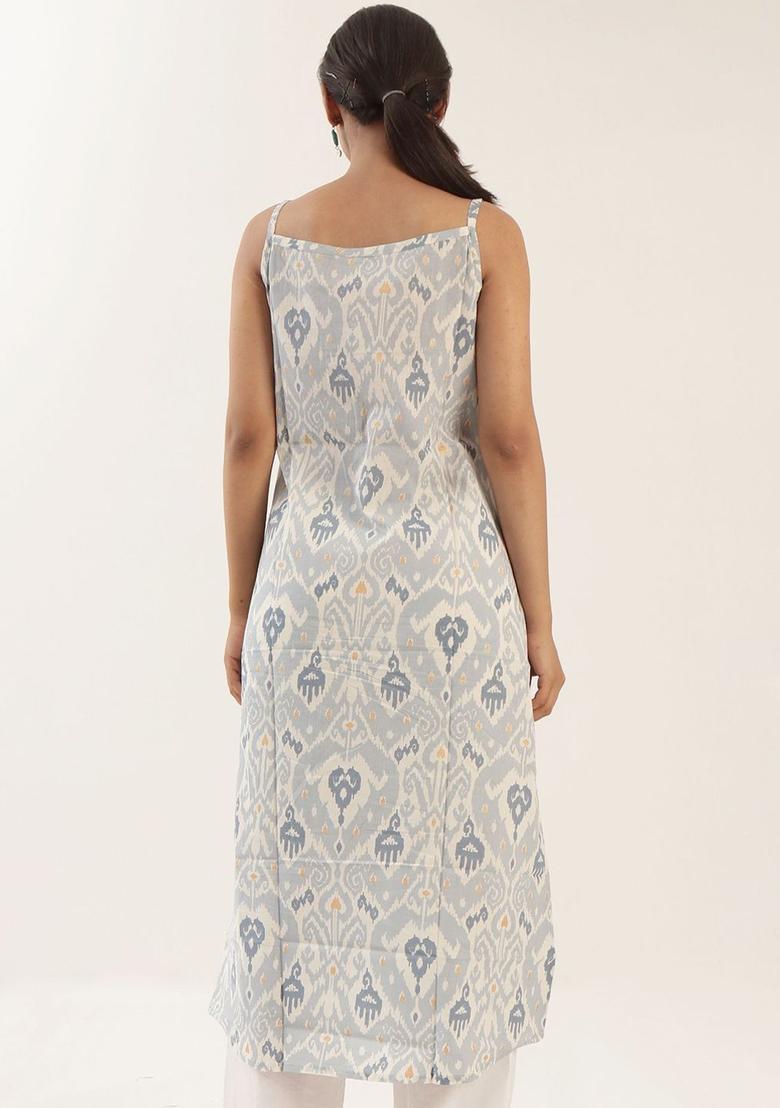 Grey Printed Kurtas - Indya