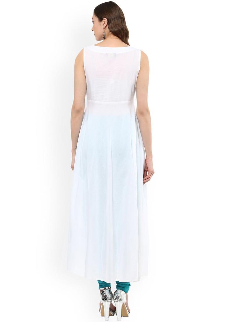 White Cotton Kurtas - Indya