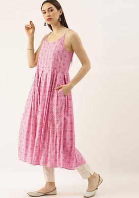 Pink Printed Kurtas