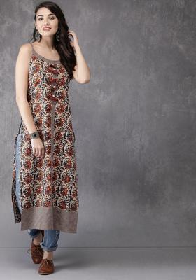Off White Printed Kurtas
