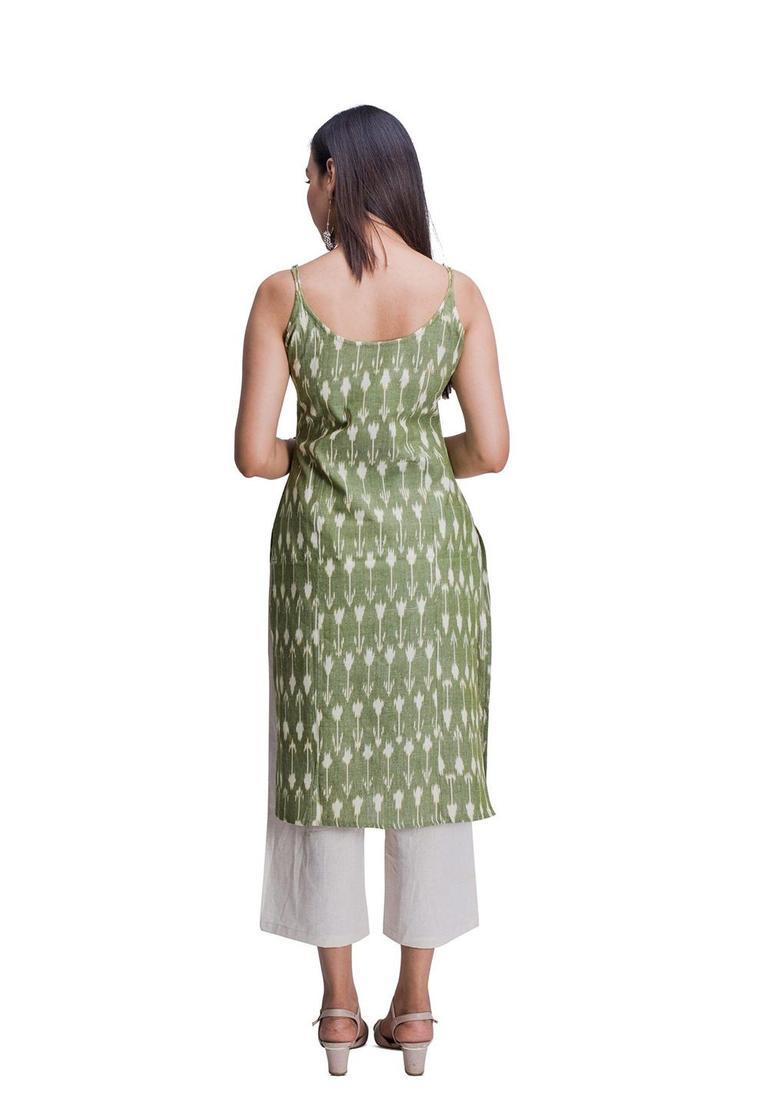 Green Printed Kurtas - Indya