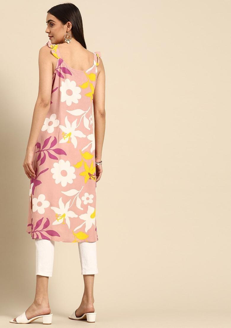 Rose Floral Print Kurtas - Indya