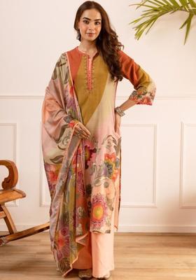 Multi Printed Cotton Kurta Sets