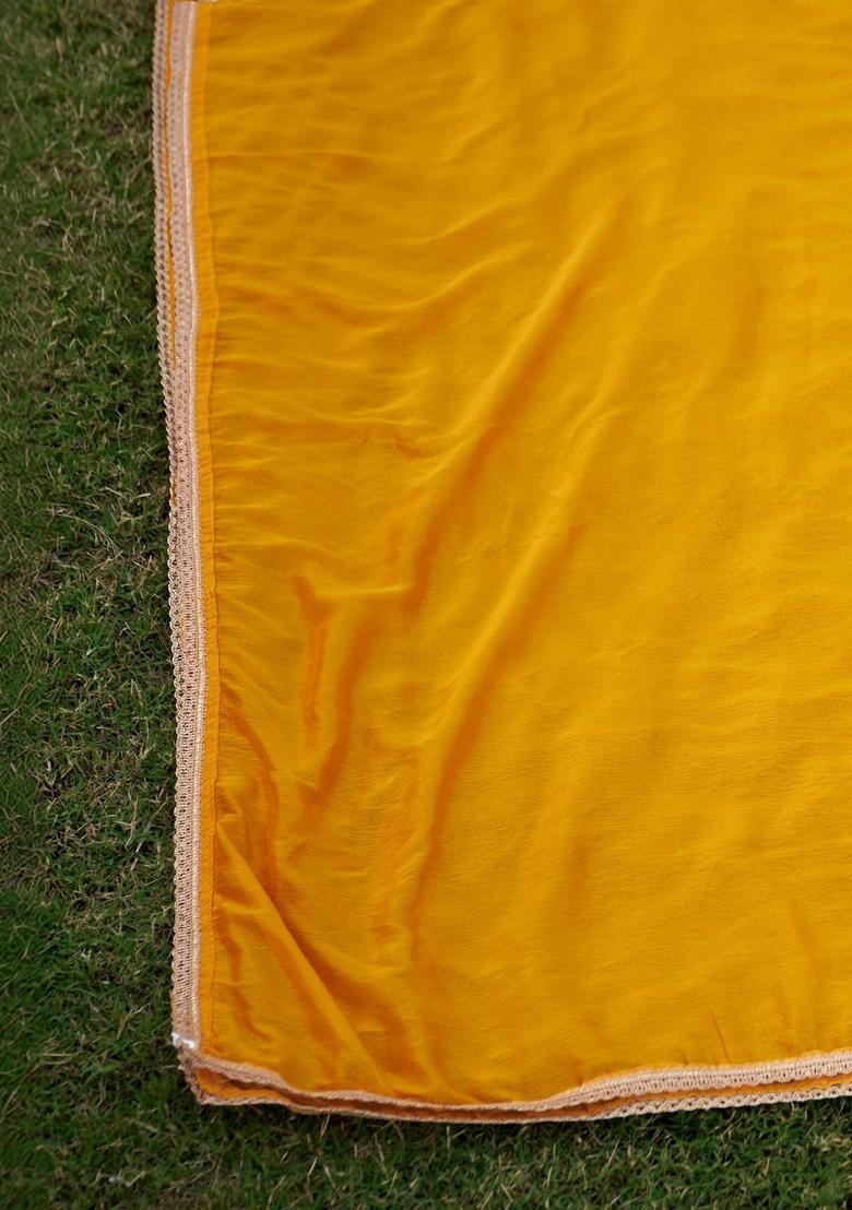 Yellow Printed Silk Blend Kurta Sets - Indya