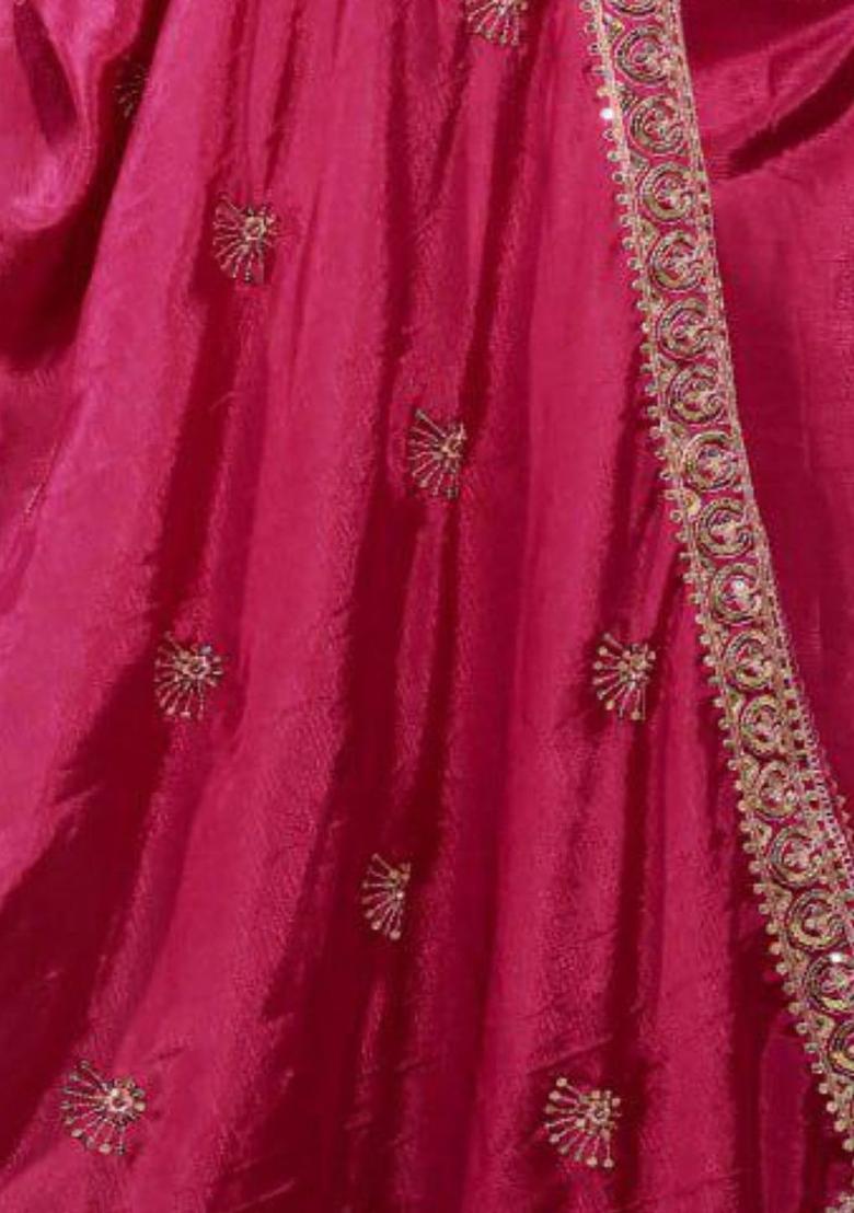 Pink Printed Chinon Kurta Sets - Indya