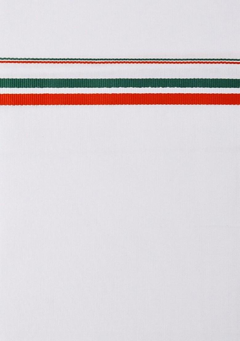 White Shirt Collar Short Sleeves Shirt With Veshti For Men