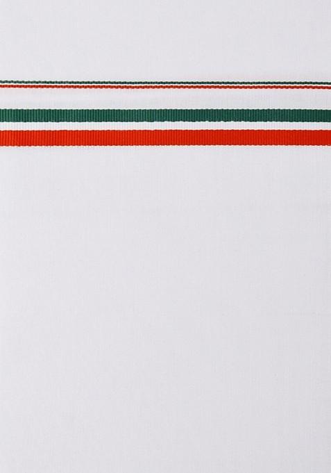 White Shirt Collar Long Sleeves Shirt With Veshti For Men