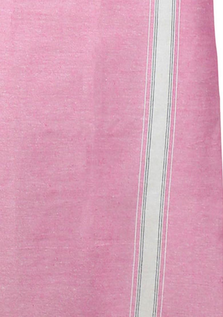 Black Cotton Selection Of 2 Kerala Style Thalapathi Border Cotton Dhotis For Men