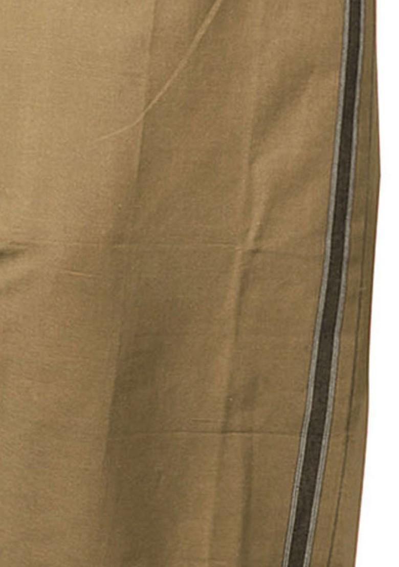 Beige Cotton Pack Of 2 Cotton Dhotis For Men - Indya