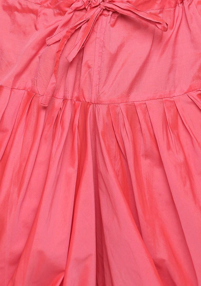 Pink Pink Solid Dhoti Pant For Men