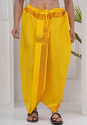 Yellow Colour Dhotipant For Men