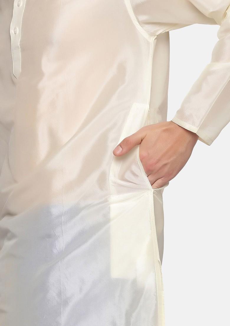 Yellow Printed Dhoti For Men - Indya