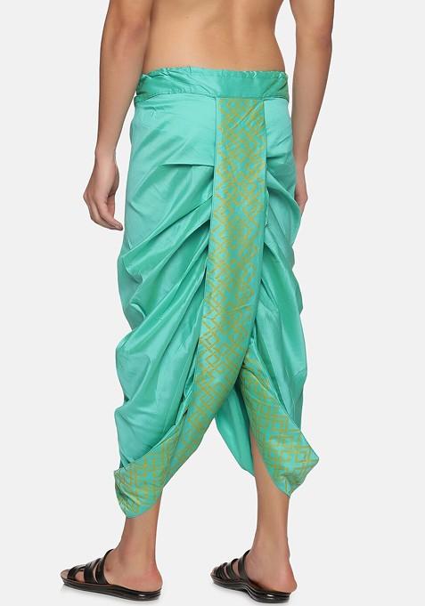 Green Green Printed Dhoti Pant For Men
