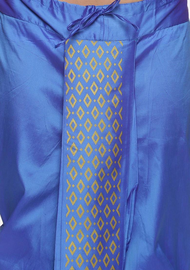 Blue Blue Printed Dhoti For Men