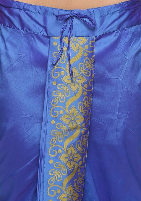 Blue Blue Printed Dhoti For Men