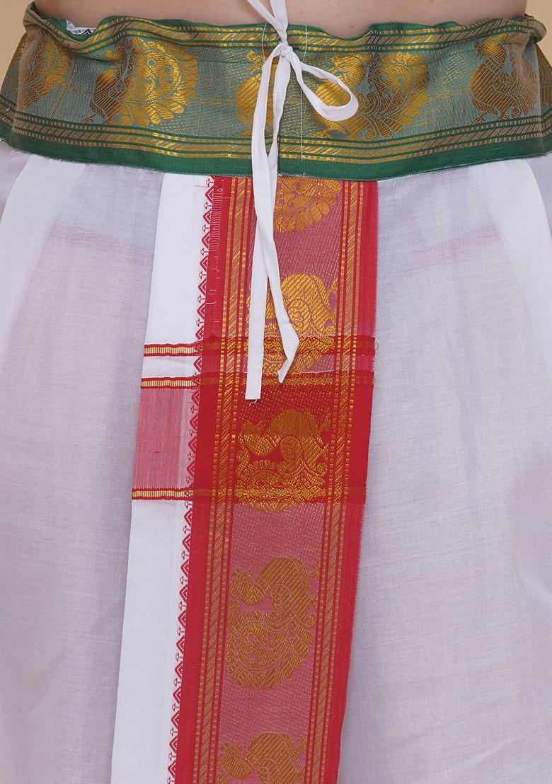 White Cotton Dhoti Pant For Men