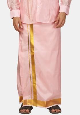 Pink Dhotis For Men