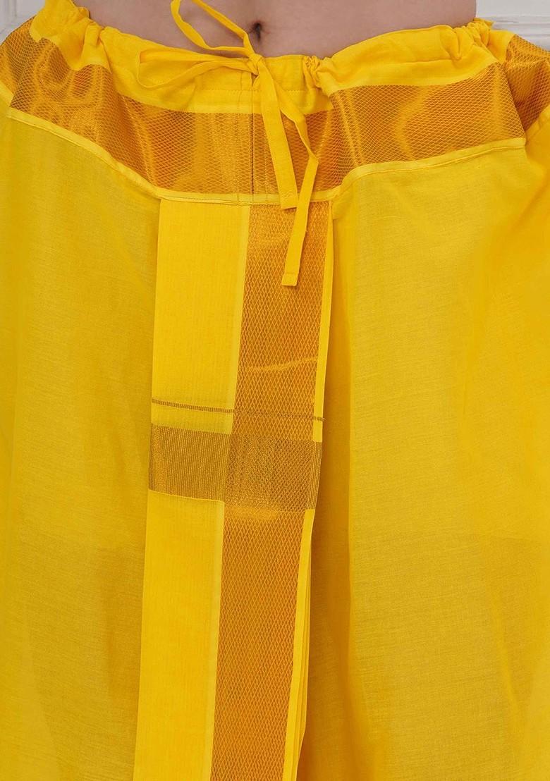 Yellow Dhotipant With Angavastram Set For Men