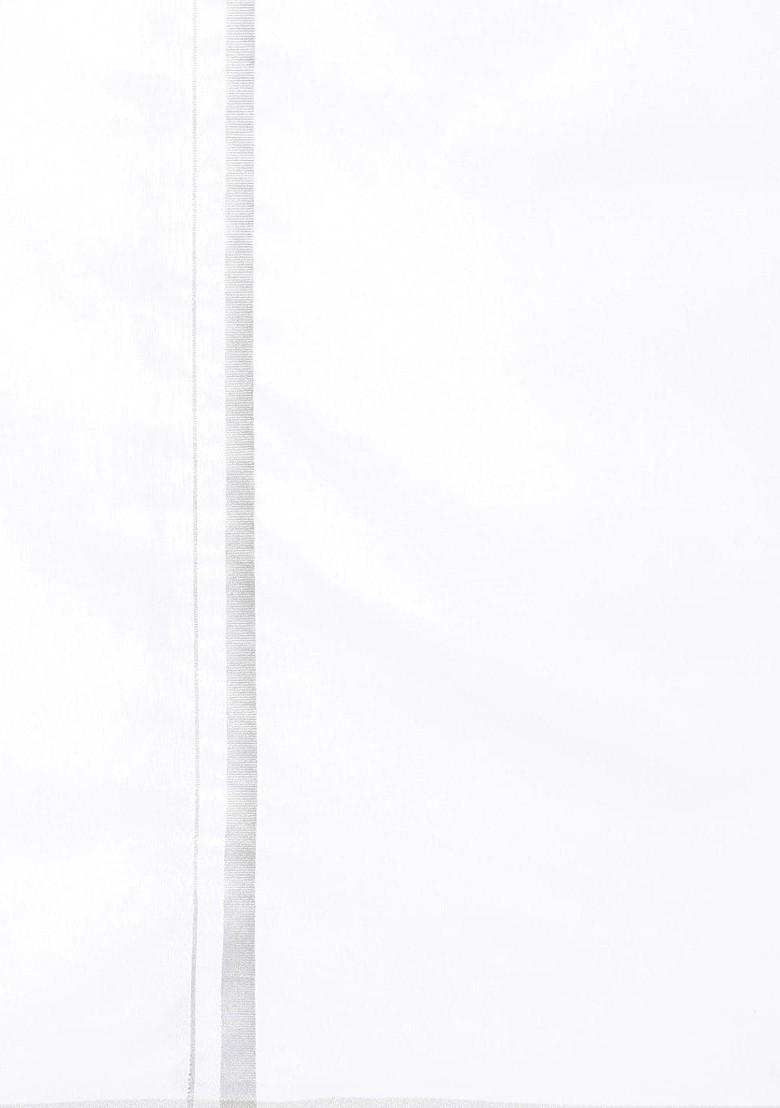 White Pack Of 2 Pure Cotton Zari Border Dhotis For Men - Indya