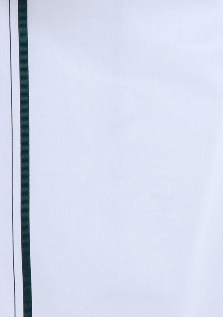 White Long Sleeves Pure Cotton Shirt With Dhoti For Men