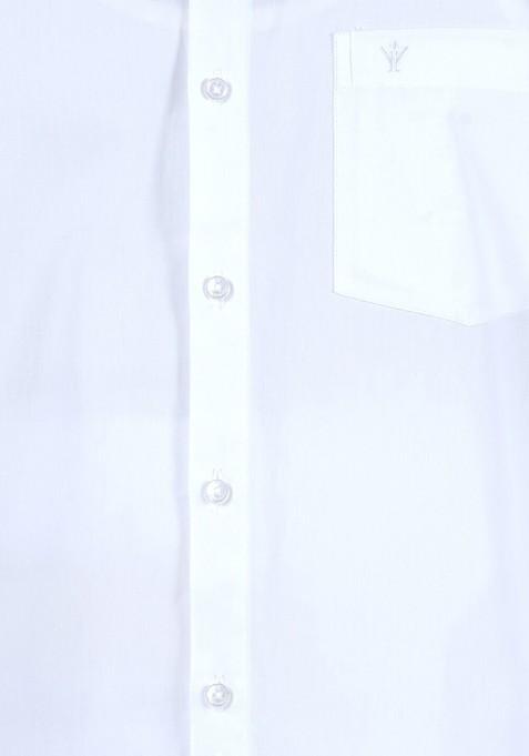 White Long Sleeves Pure Cotton Shirt With Dhoti For Men