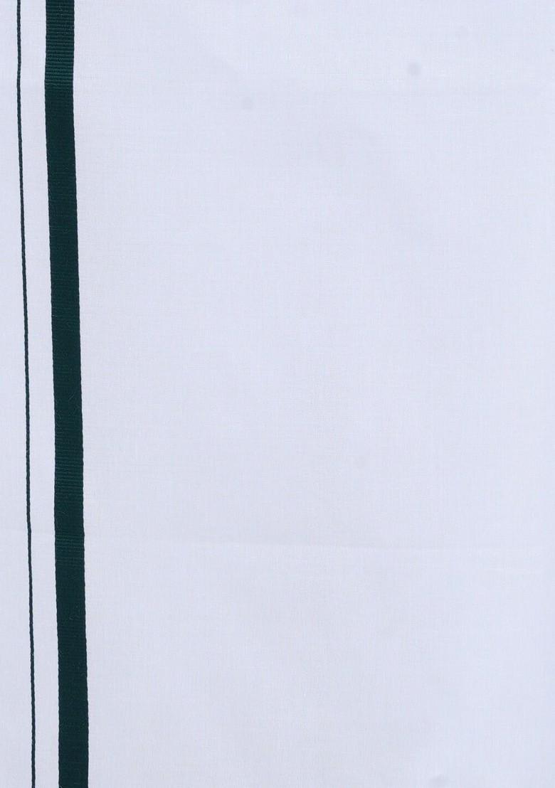 Pure Cotton Shirt With Border Dhoti Set For Men