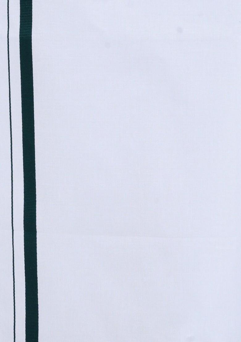 Pure Cotton Shirt With Border Dhoti Set For Men