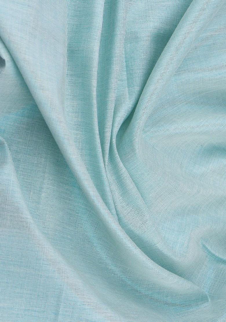 White Cotton Tissue Single Layer Ramar Green Dhoti With Jari Border For Men