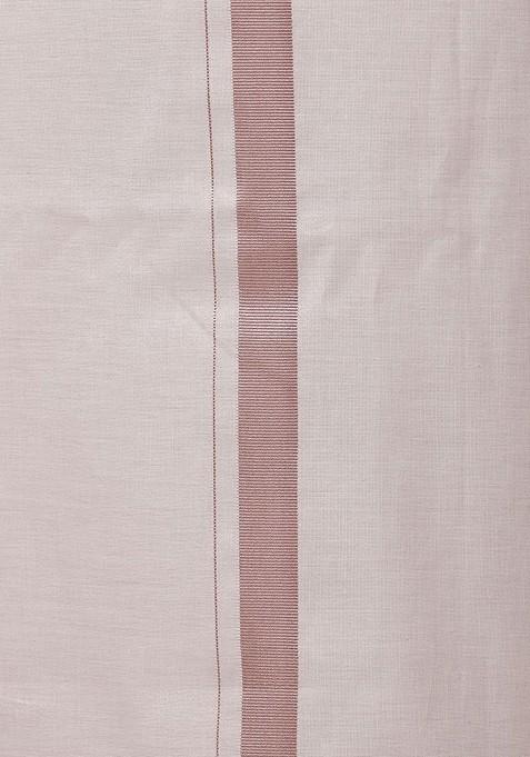 Pink Cotton Blend Dhoti And Half Sleeves Shirt Set For Men