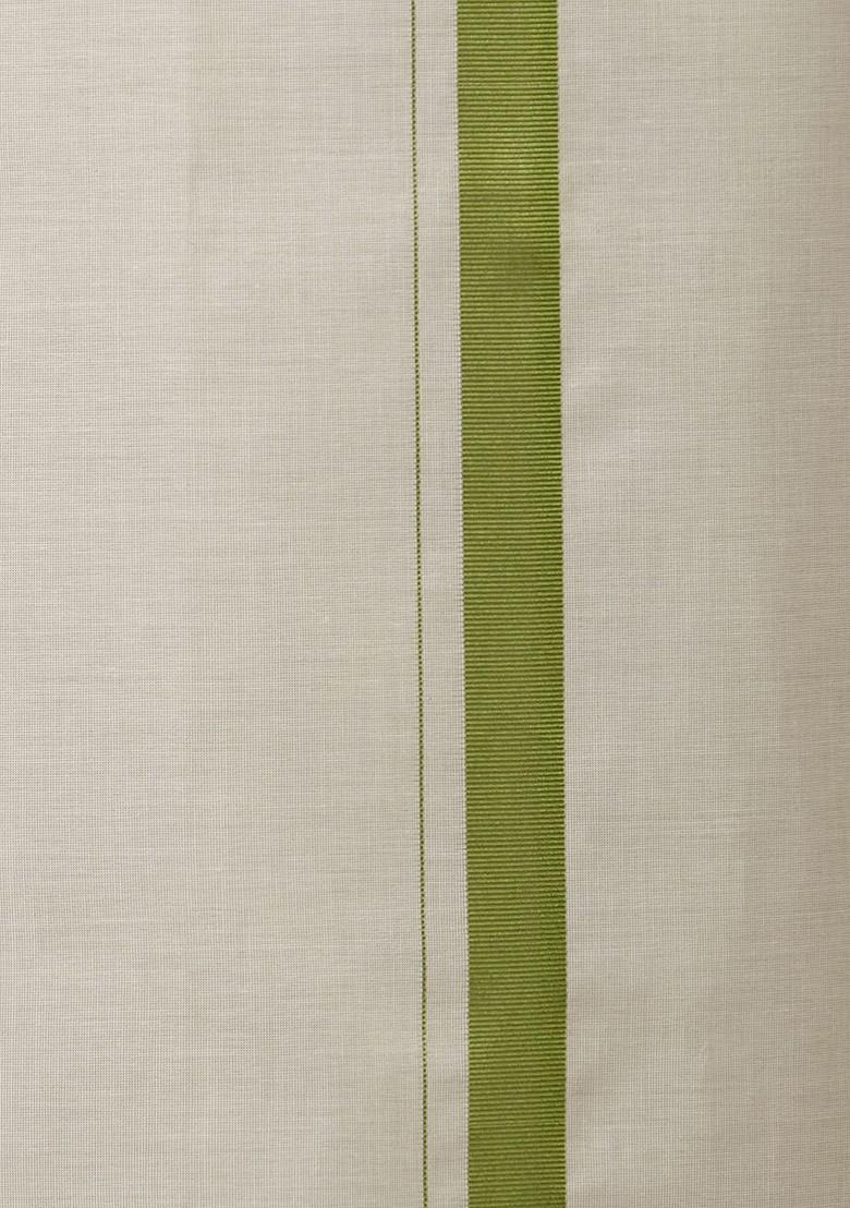 Green Cotton Blend Dhoti And Full Sleeves Shirt Set For Men