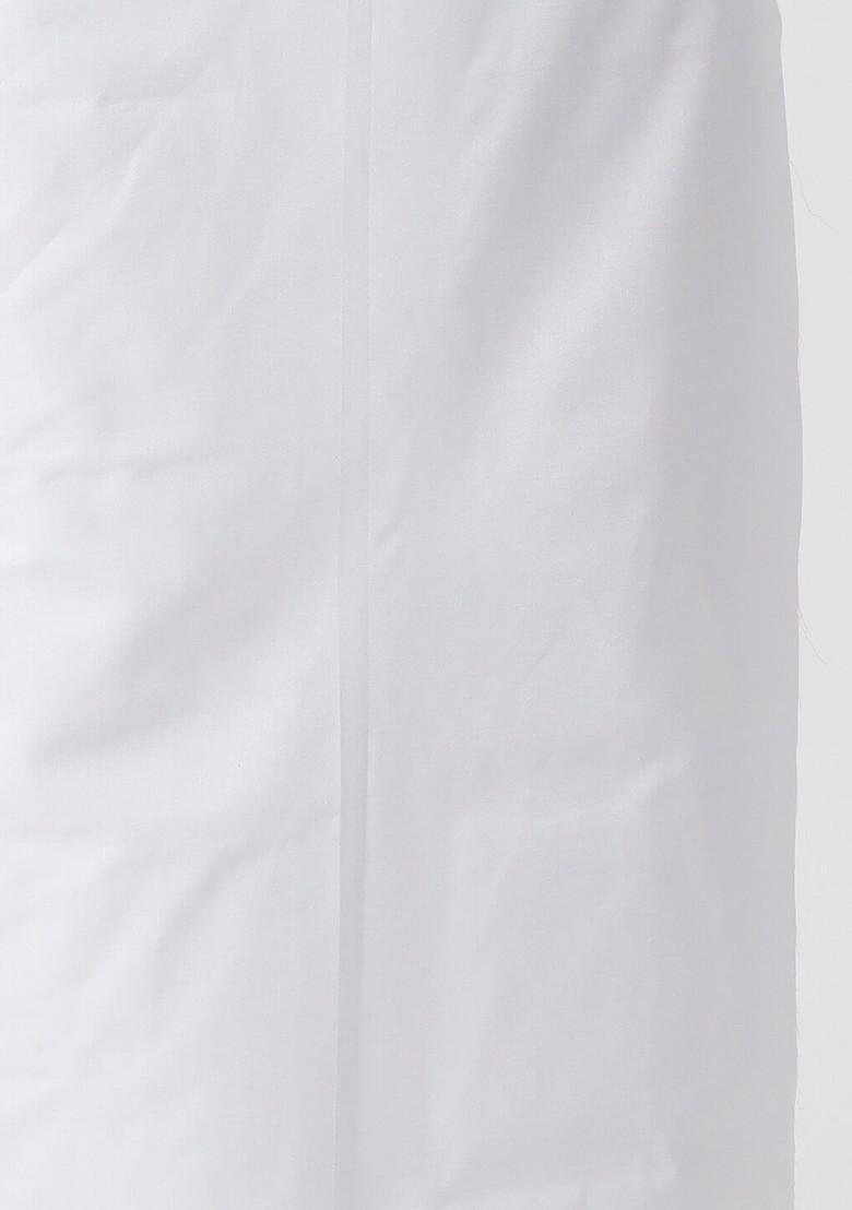 White Cotton Kurta With Dhoti For Men
