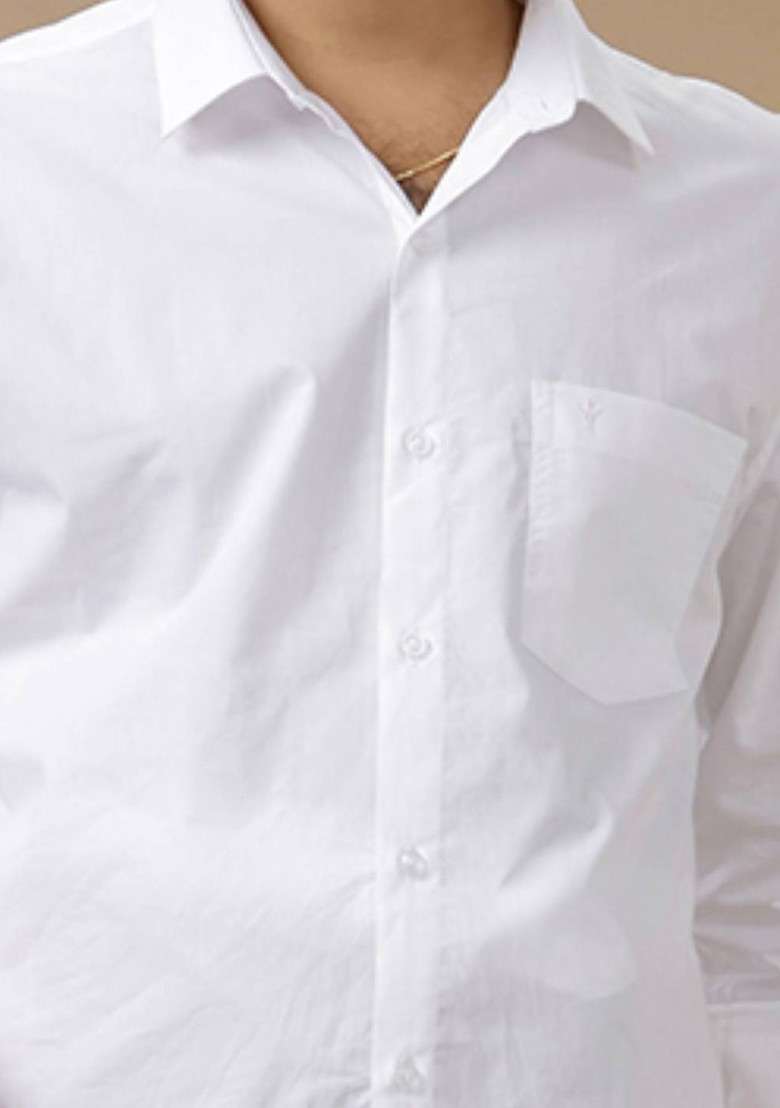 Shirt With Coral Dhoti Set For Men - Indya