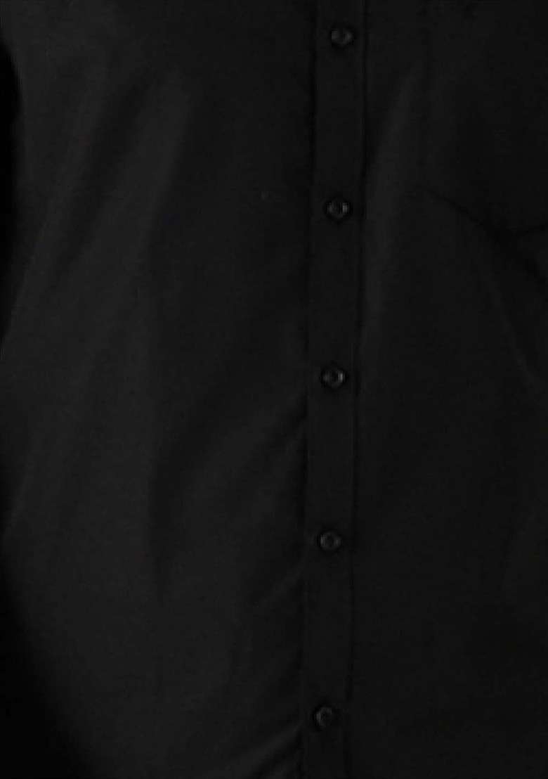 Black Solid Full Sleeve Shirt With Dhoti For Men - Indya