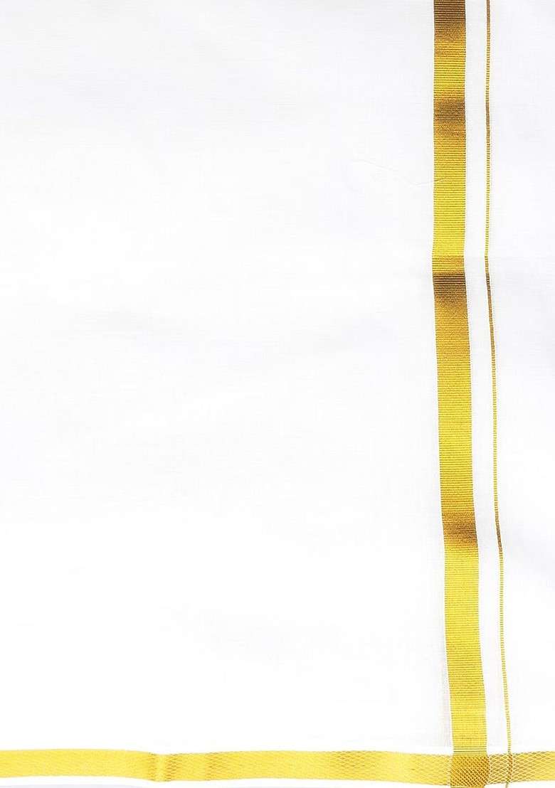 White Long Sleeves Shirt With Dhoti For Men - Indya