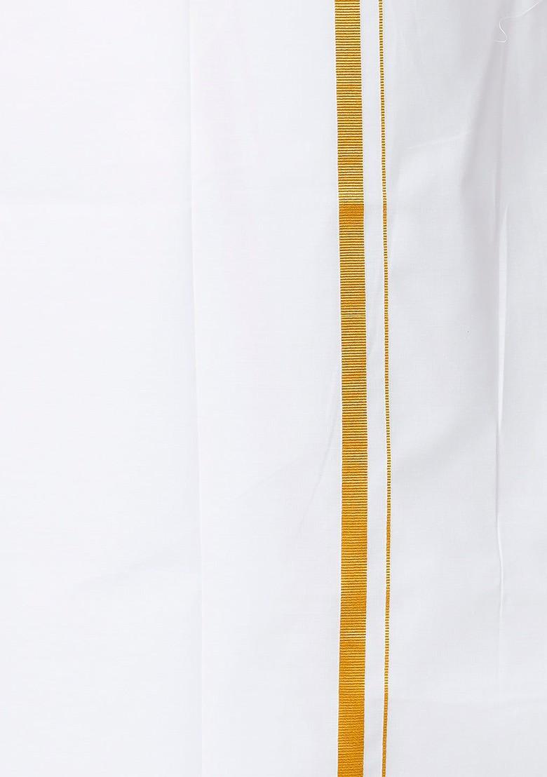 Pure Cotton Kurta With Dhoti Set For Men - Indya