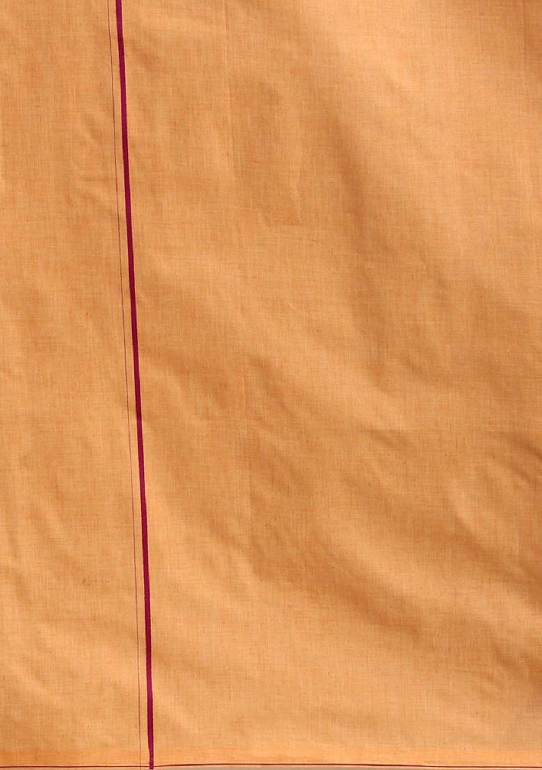 Brown Solid Full Sleeve Shirt With Dhoti For Men