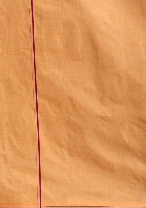 Brown Solid Full Sleeve Shirt With Dhoti For Men